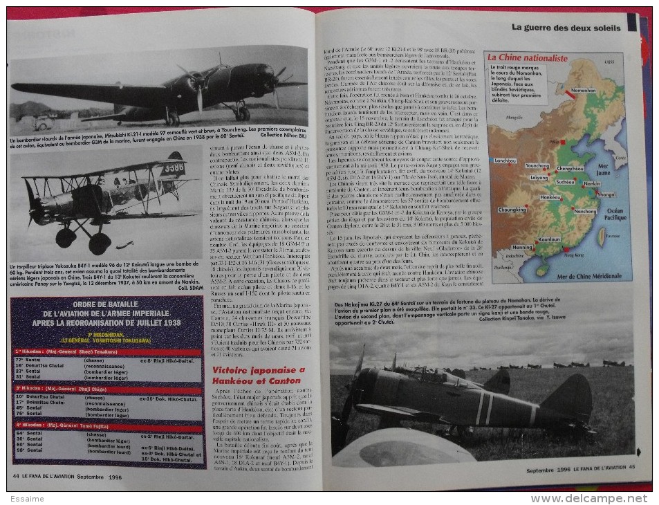 revue Le fana de l'aviation n° 322. 1996. avion atlantic blohm & voss guerre chine-japon 1937