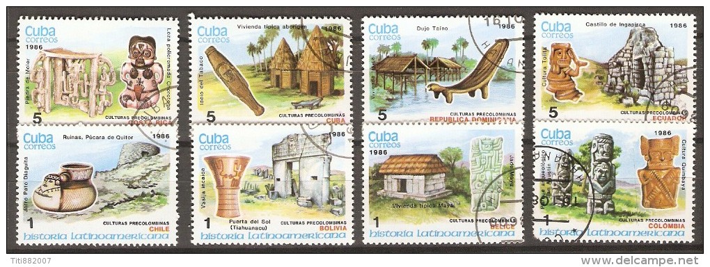 C U B A      -     1986.    Série    Histoire Latino - Américaine     -  .   Oblitérés - Used Stamps