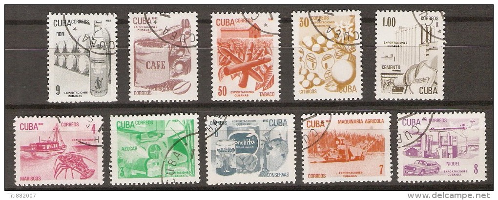 C U B A      -     1982.    Série    EXPORTATIONS    -  .   Oblitérés - Used Stamps