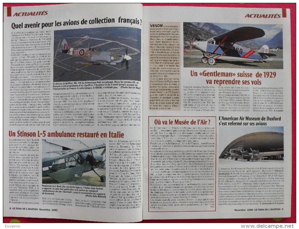 Revue Le Fana De L'aviation N° 324. 1996 Avion Canadair Rayack Hydravions Géants Messerschmitt 262 - Avión