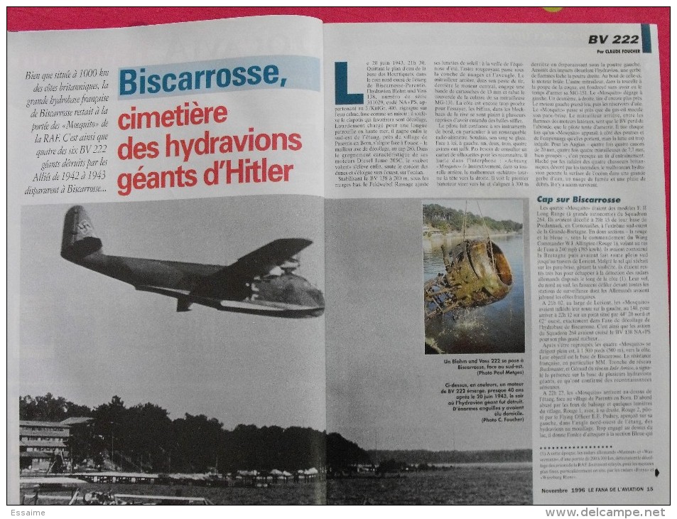 Revue Le Fana De L'aviation N° 324. 1996 Avion Canadair Rayack Hydravions Géants Messerschmitt 262 - Vliegtuig