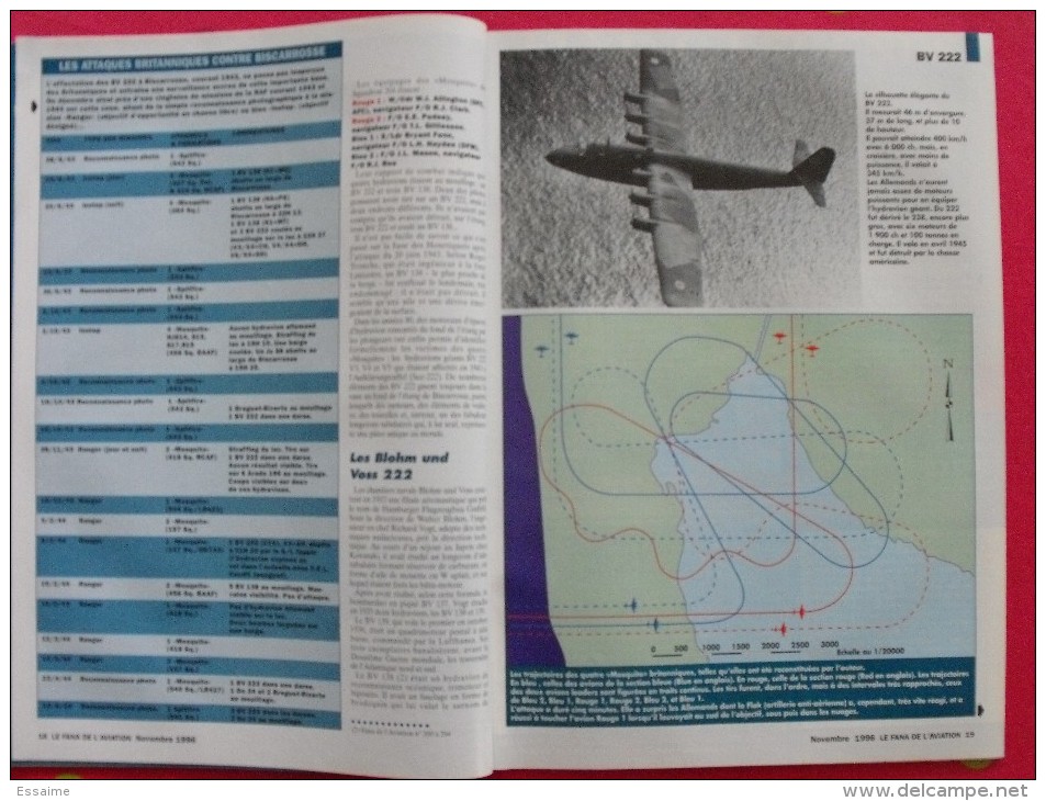 revue Le fana de l'aviation n° 324. 1996 avion canadair Rayack hydravions géants messerschmitt 262