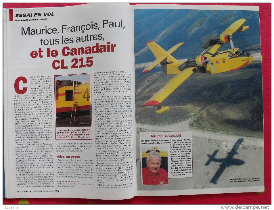 revue Le fana de l'aviation n° 324. 1996 avion canadair Rayack hydravions géants messerschmitt 262