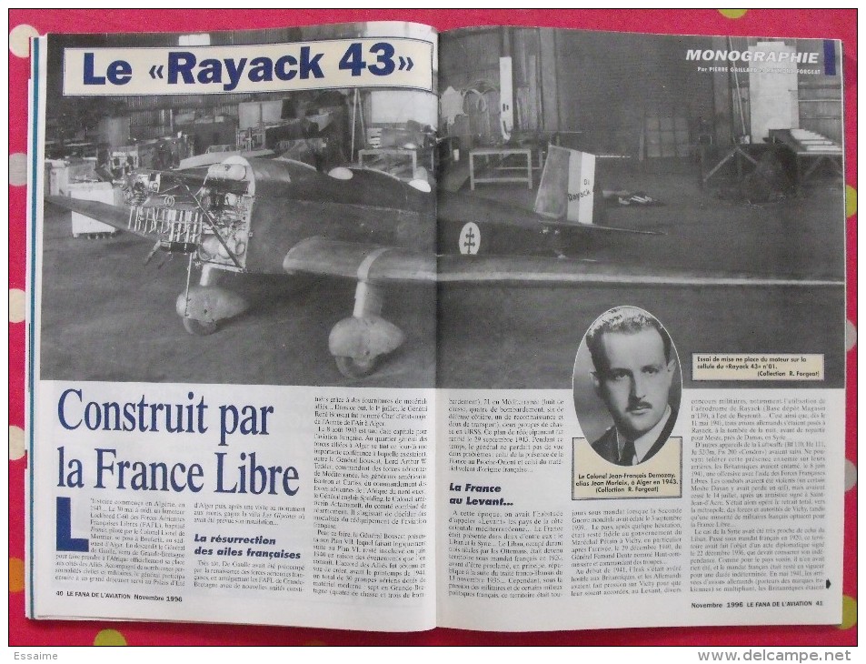 revue Le fana de l'aviation n° 324. 1996 avion canadair Rayack hydravions géants messerschmitt 262