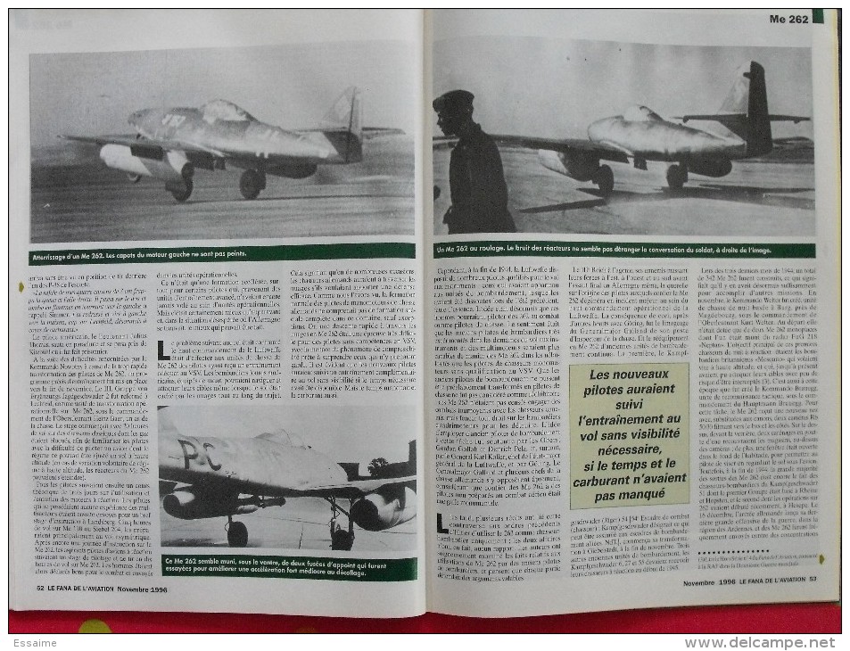 revue Le fana de l'aviation n° 324. 1996 avion canadair Rayack hydravions géants messerschmitt 262