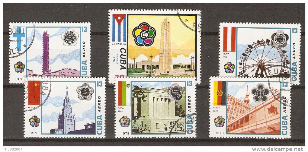 C U B A      -      1978   -    Série    VILLES   /    DRAPEAUX   -  .   Oblitérés - Lots & Serien