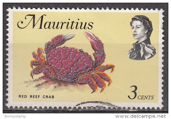 Mauritius, 1969 - 3c Red Reef Crab - Nr.340 Usato° - Crostacei