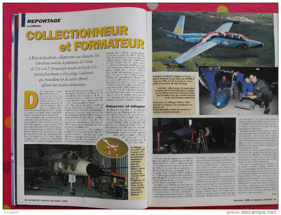 revue Le fana de l'aviation n° 325. 1996 avion breguet atlantic messerschmitt 262. aviation roumaine en 1941
