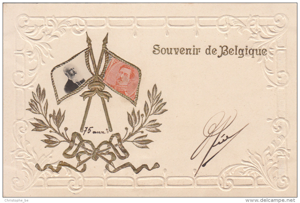 Postkaart, Carte Postale, Souvenir De Belgique, Reliëfkaart, Carte Reliëf (pk18195) - Andere & Zonder Classificatie