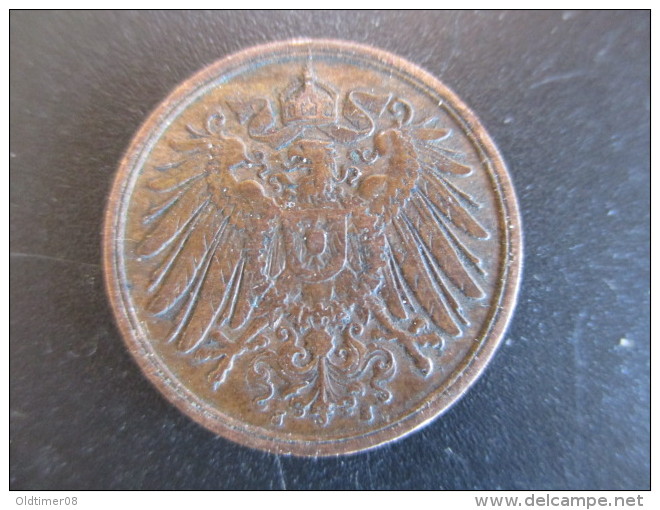 Allemagne, 2 Pfennig - Wilhelm II Type 2 - Grand Aigle, 1911 J, TTB - 2 Pfennig