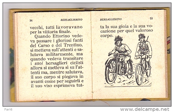 VR025 LIBRETTO BERSAGLIERINO CASA EDITRICE CARROCCIO MILANO BERSAGLIERE BIBLIOTECHINA BALILLA - Italien