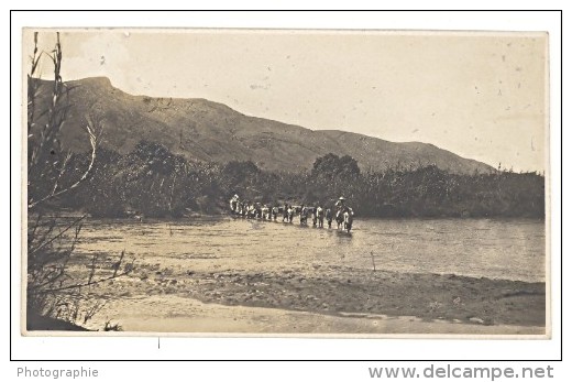 Riviere Manandara Passage A Gué Madagascar Ancienne Photographie Diez 1924 - Africa