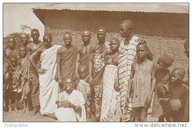 Niger Niamey Ashantis De La Brousse Ancienne Photo Groupe Instantanée 1929 - Africa