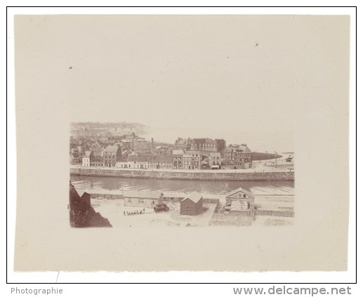 Dieppe Chenal Scene Vie Quotidienne Ancienne Photographie Instantanée Amateur 1900 - Other & Unclassified