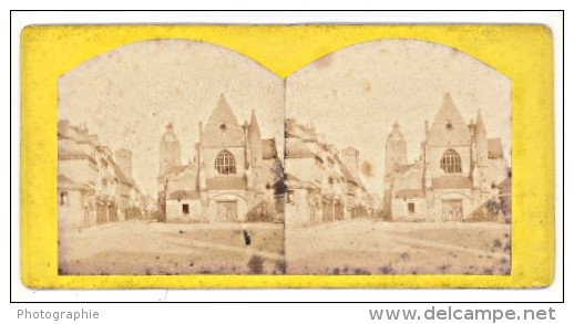 Tours Eglise France Ancienne Photo Stereo 1870 - Stereoscopic