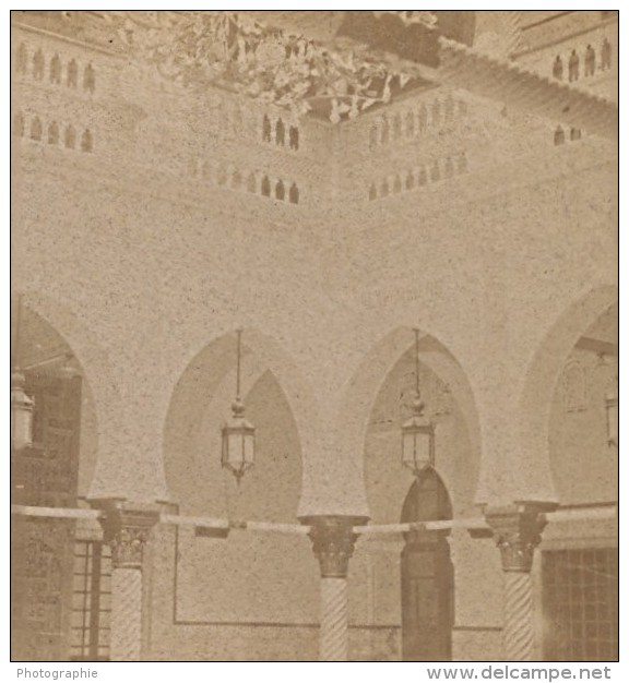 Alger Palais Du Gouverneur Algerie Ancienne Photo Stereo 1890 - Photos Stéréoscopiques