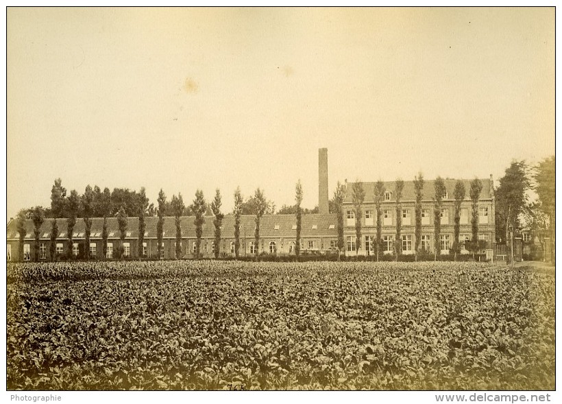 Atelier Usine Textile Flandre Francaise Ancienne Photo Albuminée 1870 - Autres & Non Classés