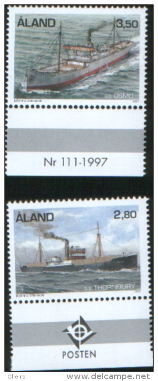 Aland 1997 Ships Navi Mercantili 2v Complete Set ** MNH - Aland