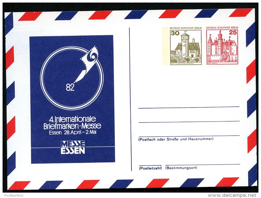 BERLIN PP95 D2/002 Privat-Postkarte MESSE ESSEN ** 1982  NGK 8,00 € - Private Postcards - Mint