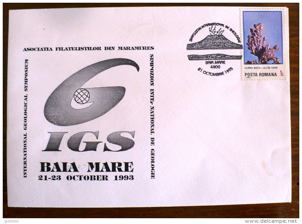 ROUMANIE Volcans, Volcan, GEOLOGIE, Cachet Illustré BAIA MARE 21-23 Octoble 1993 - Volcans