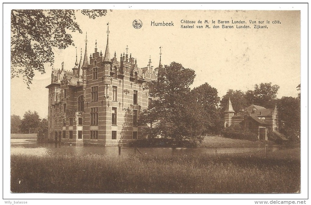 CPA - HUMBEEK - Château De M. Le Baron Lunden - Kasteel - Vue Sur Le Côté  // - Grimbergen