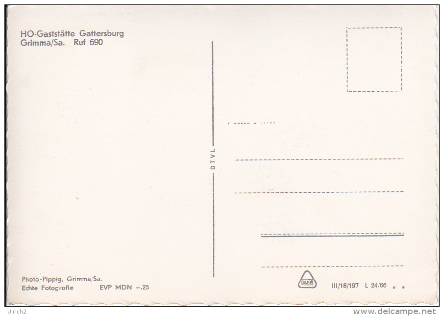 AK Grimma - Gattersburg - Mehrbildkarte - HO-Gaststätte (14928) - Grimma