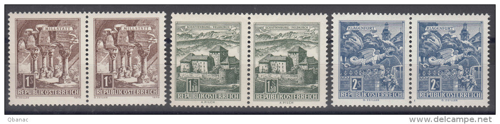 Austria 1968-1970, Mint Never Hinged Stamp Pairs - Unused Stamps