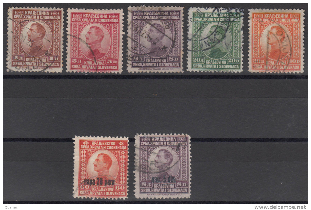 Yugoslavia Kingdom 1923/4 Mi#169-175 Used - Used Stamps