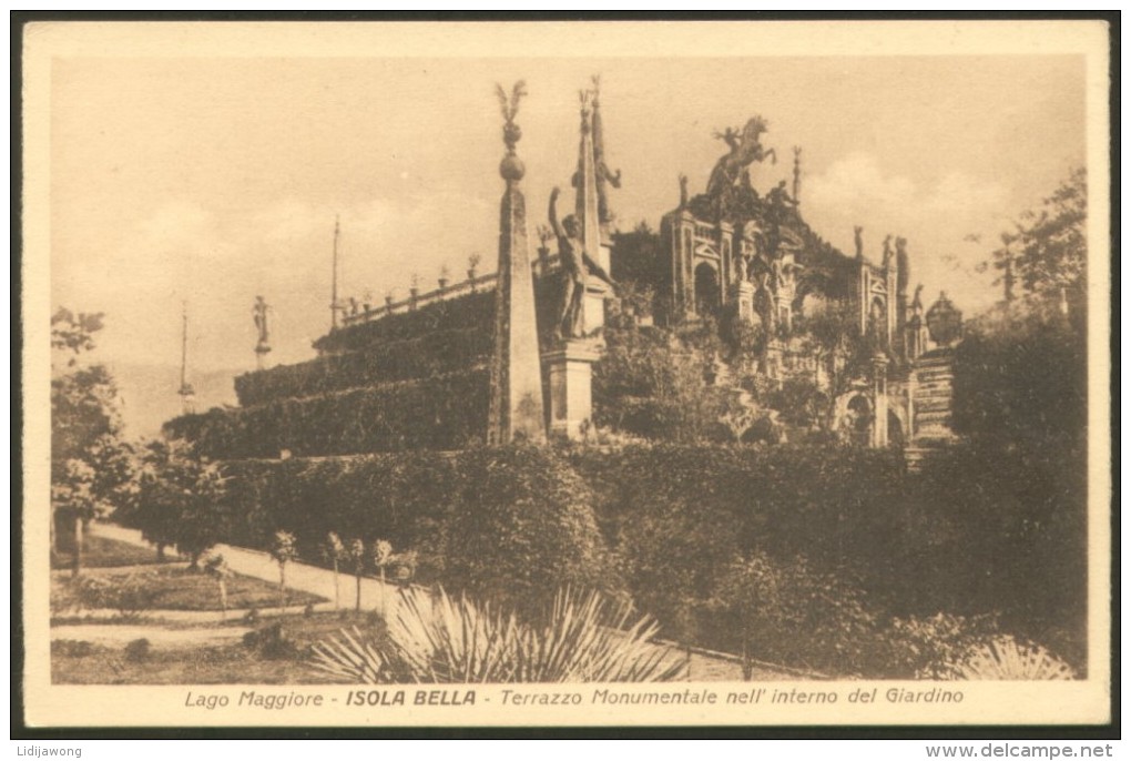 LAGO MAGGIORE - ISOLA BELLA OLD POSTCARD - Luino