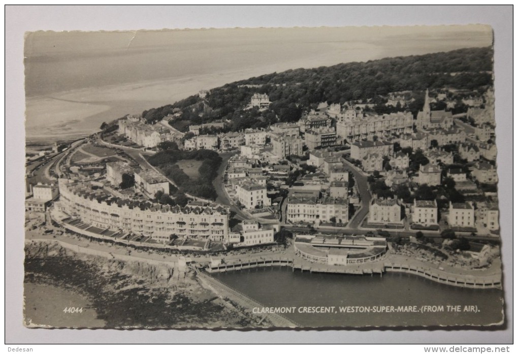 Cpsm Claremont Crescent Weston Super Mare From The Air 1961 - BD01 - Weston-Super-Mare