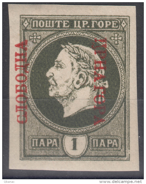 Montenegro Gaeta 1905 - King In Exile Issues, Speciality Stamp - Imperforated, Mint Never Hinged - Montenegro