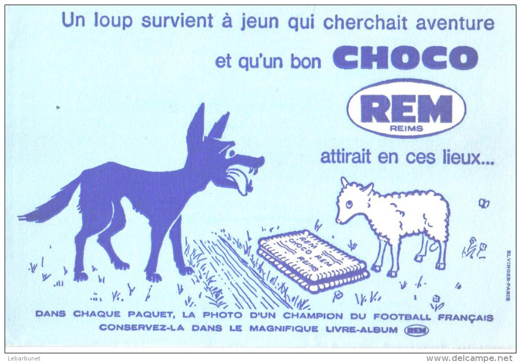 Buvard Ancien 'Choco Rem" Le Loup - G