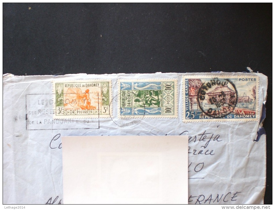 DAHOMEY TO FRANCE AIRMAIL 1953 - Lettres & Documents