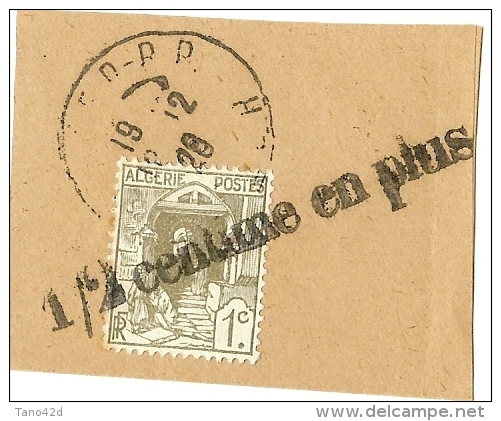 LCH - ALGERIE 1/2 CENTIME EN PLUS SUR CASBAH 1c ET 2c  FRAGMENT DE BJ - Cartas & Documentos