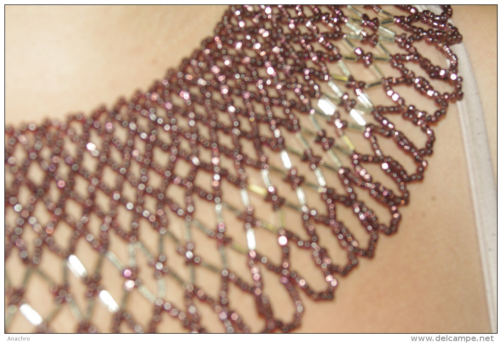 COLLIER Tour De Cou En DENTELLE BRODERIE DE PERLES - Haute Couture