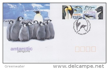 AAT 2000 Penguins 2v FDC (F3264) - FDC