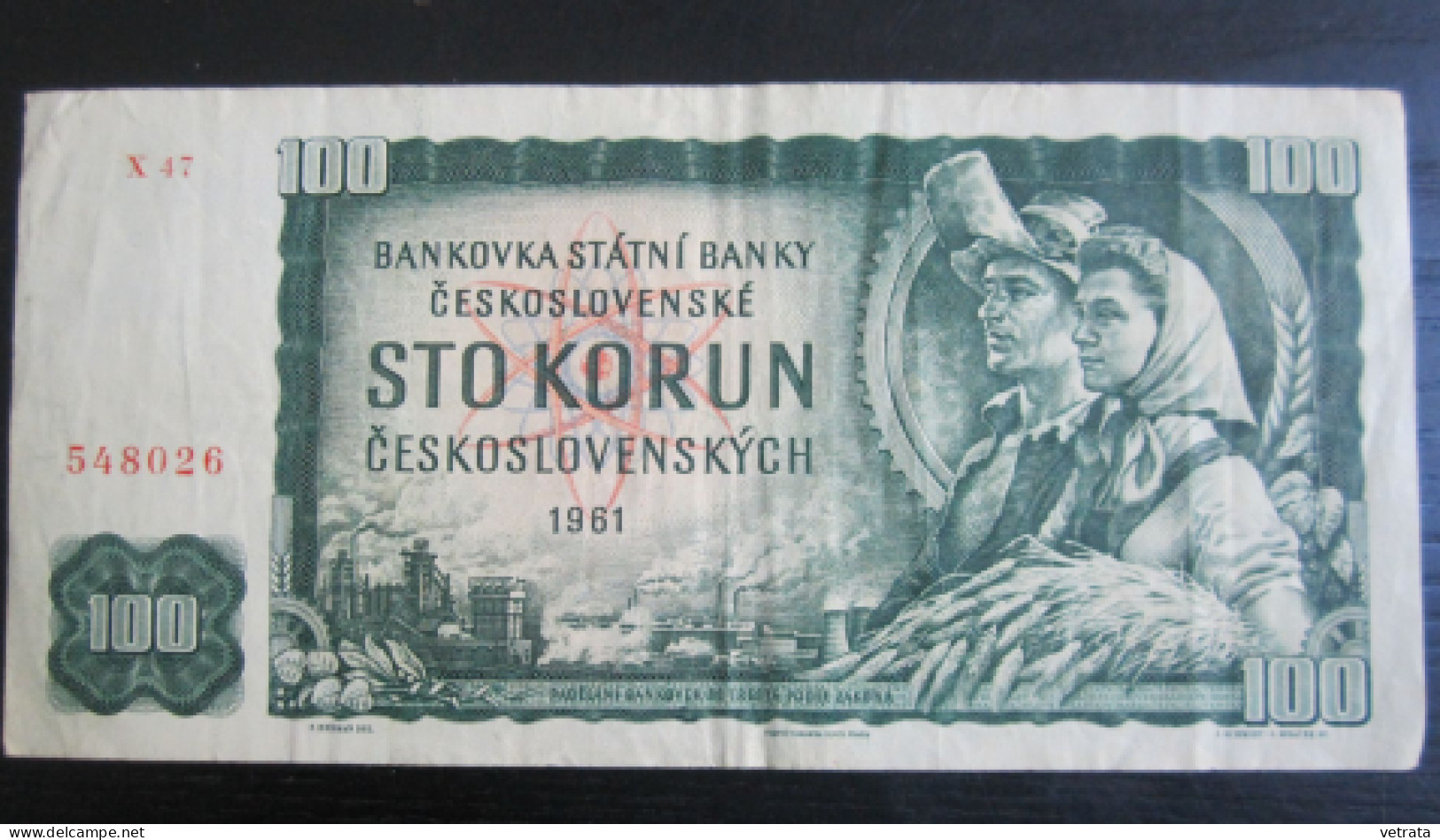 Billet Tchecoslovaquie 100 Korun, 1961 (X 47) - Tchécoslovaquie