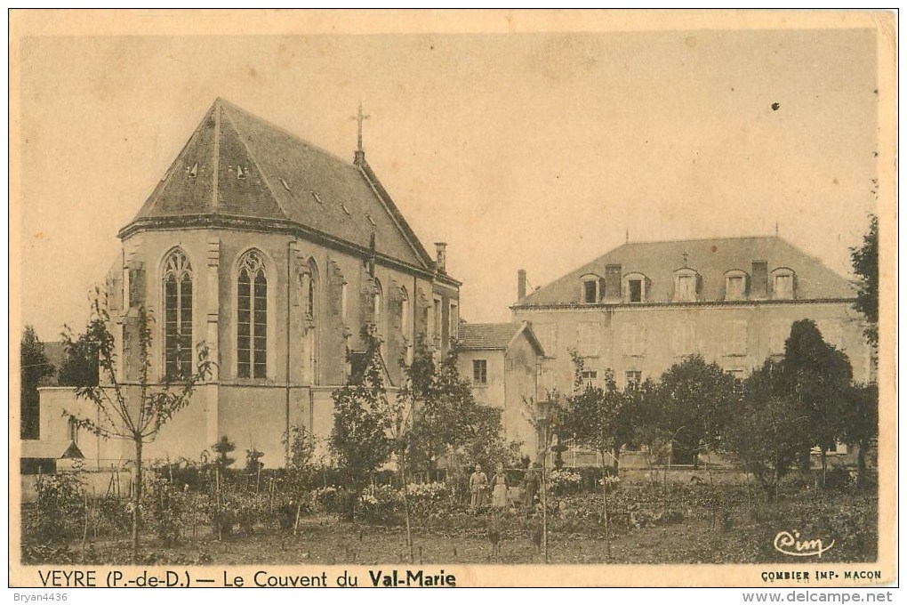 63 - Veyre-Monton - ** Couvent Du Val-Marie ** - Cpa - Voir 2 Scans; - Veyre Monton