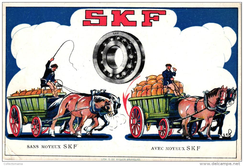 5 CP PUB SKF     Roulements à Billes     Bruxelles      Litographie De Rycker - Advertising
