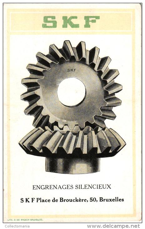 5 CP PUB SKF     Roulements à Billes     Bruxelles      Litographie De Rycker - Reclame