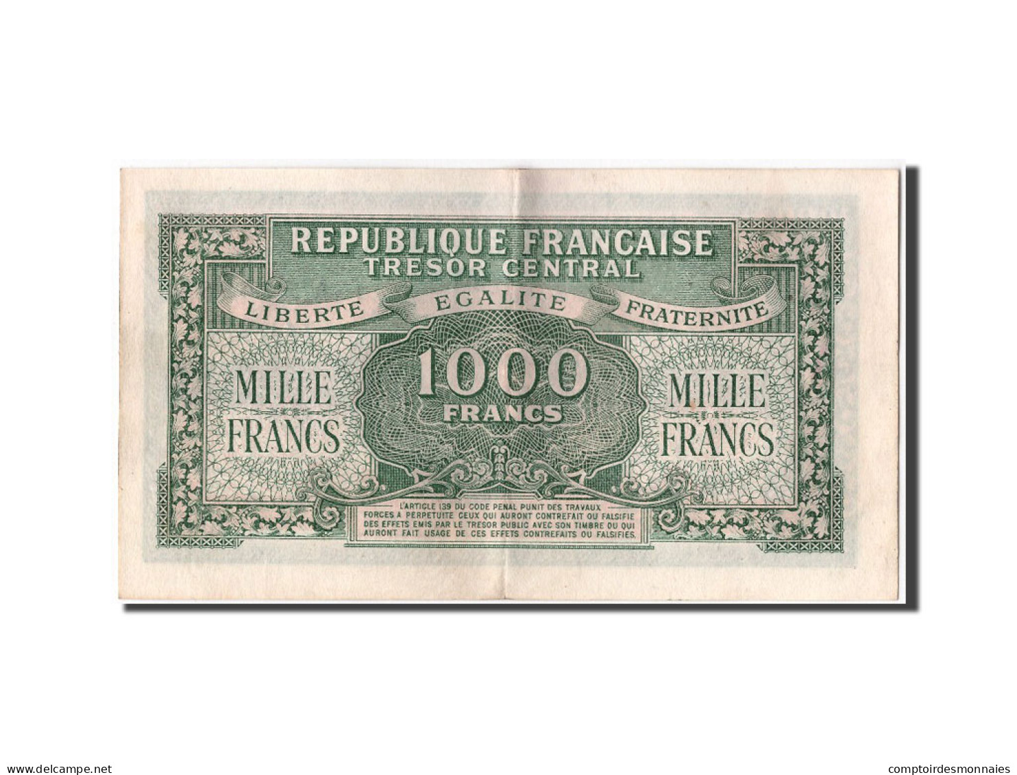 Billet, France, 1000 Francs, 1943-1945 Marianne, SUP, Fayette:VF 12.1, KM:107 - 1943-1945 Marianna
