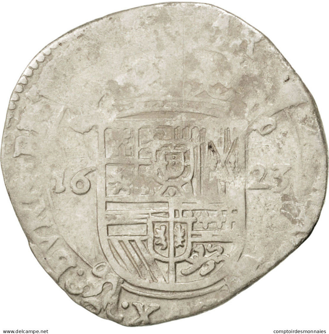 Monnaie, Pays-Bas Espagnols, BRABANT, Escalin, 1623, Brabant, TB, Argent - Other & Unclassified