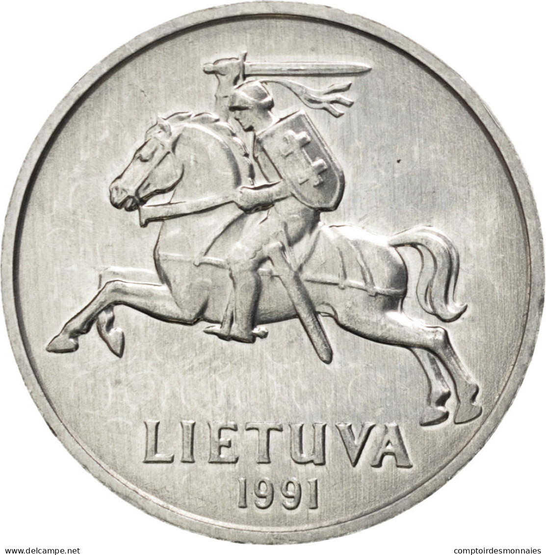 Monnaie, Lithuania, 5 Centai, 1991, SPL, Aluminium, KM:87 - Lituania