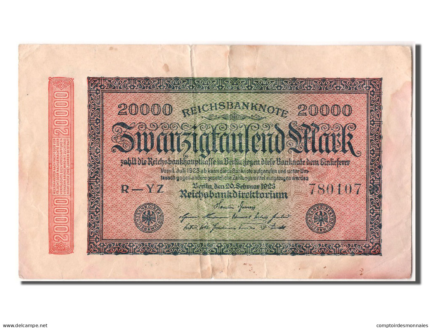 Billet, Allemagne, 20,000 Mark, 1923, 1923-02-20, TB+ - 20.000 Mark