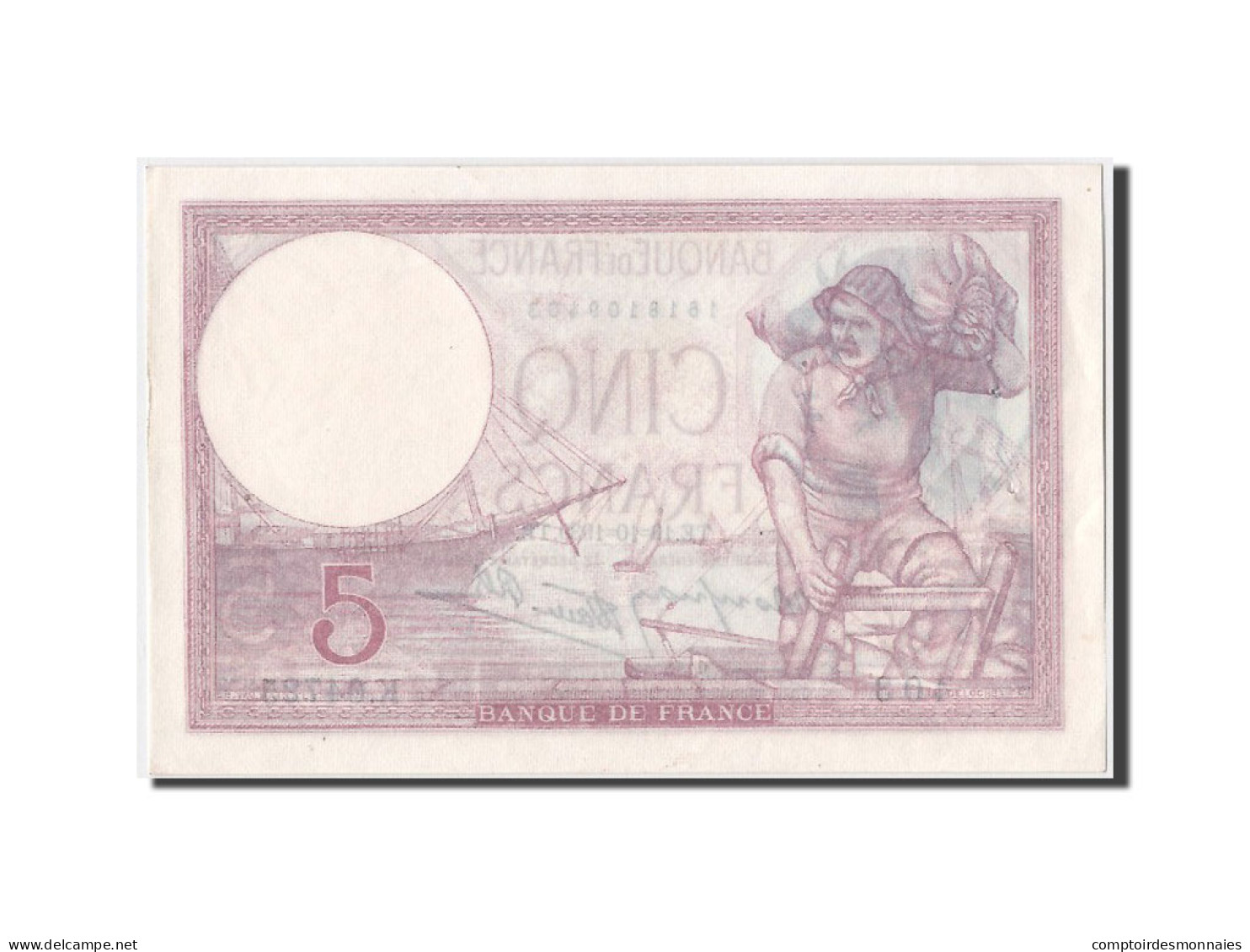 Billet, France, 5 Francs, 5 F 1917-1940 ''Violet'', 1939, 1939-10-19, SPL - 5 F 1917-1940 ''Violet''