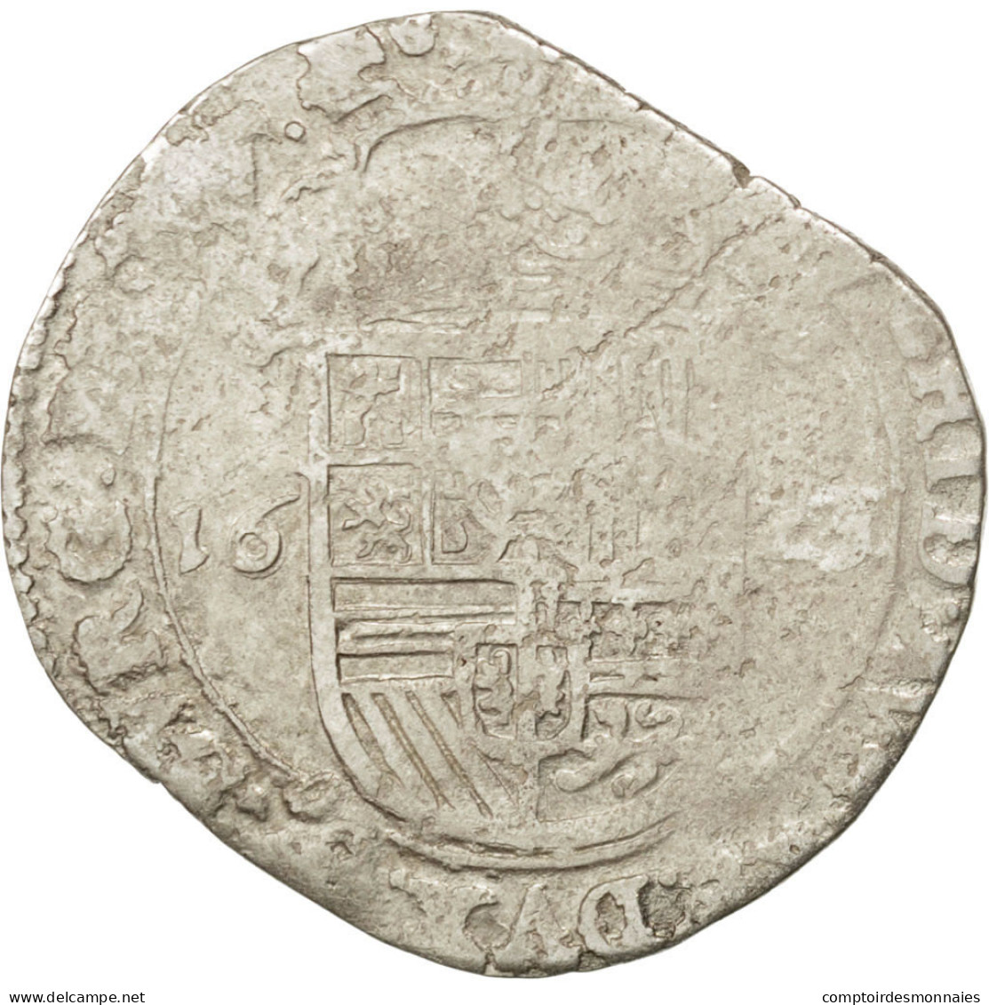 Monnaie, Pays-Bas Espagnols, BRABANT, Escalin, 1623, Brabant, B+, Argent - Other & Unclassified