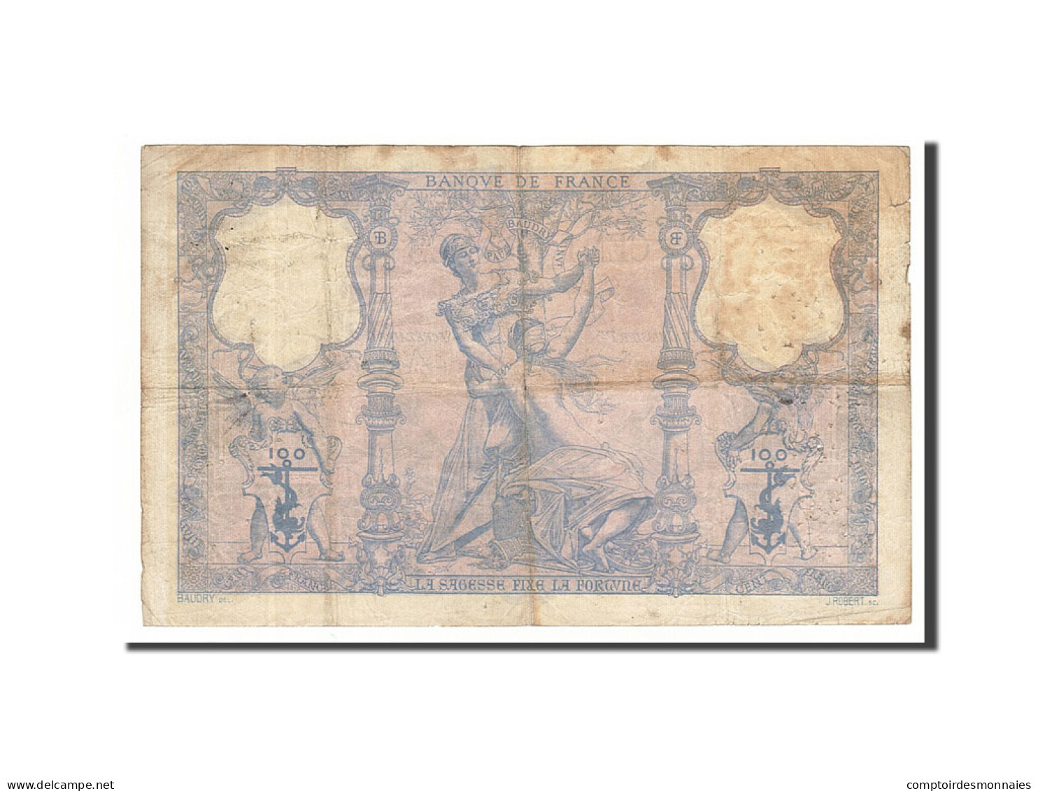 Billet, France, 100 Francs, 100 F 1888-1909 ''Bleu Et Rose'', 1889, 1889-05-23 - 100 F 1888-1909 ''Bleu Et Rose''