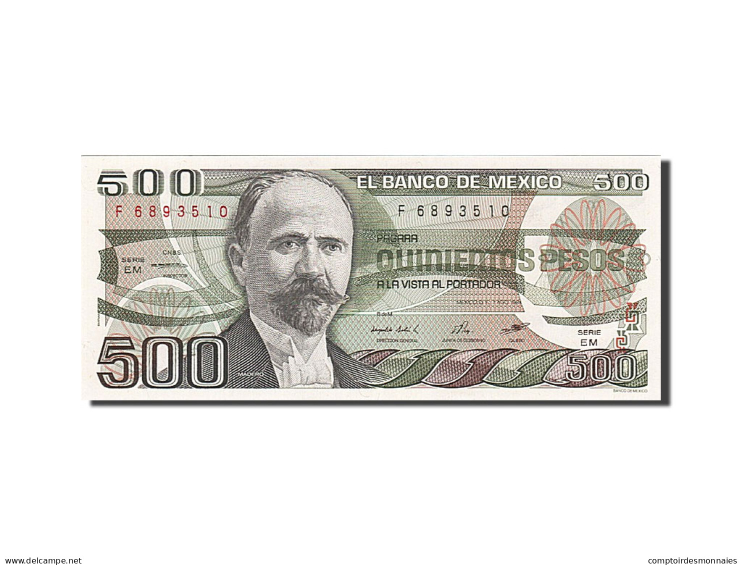 Billet, Mexique, 500 Pesos, 1984, 1984-08-07, SPL - Mexique