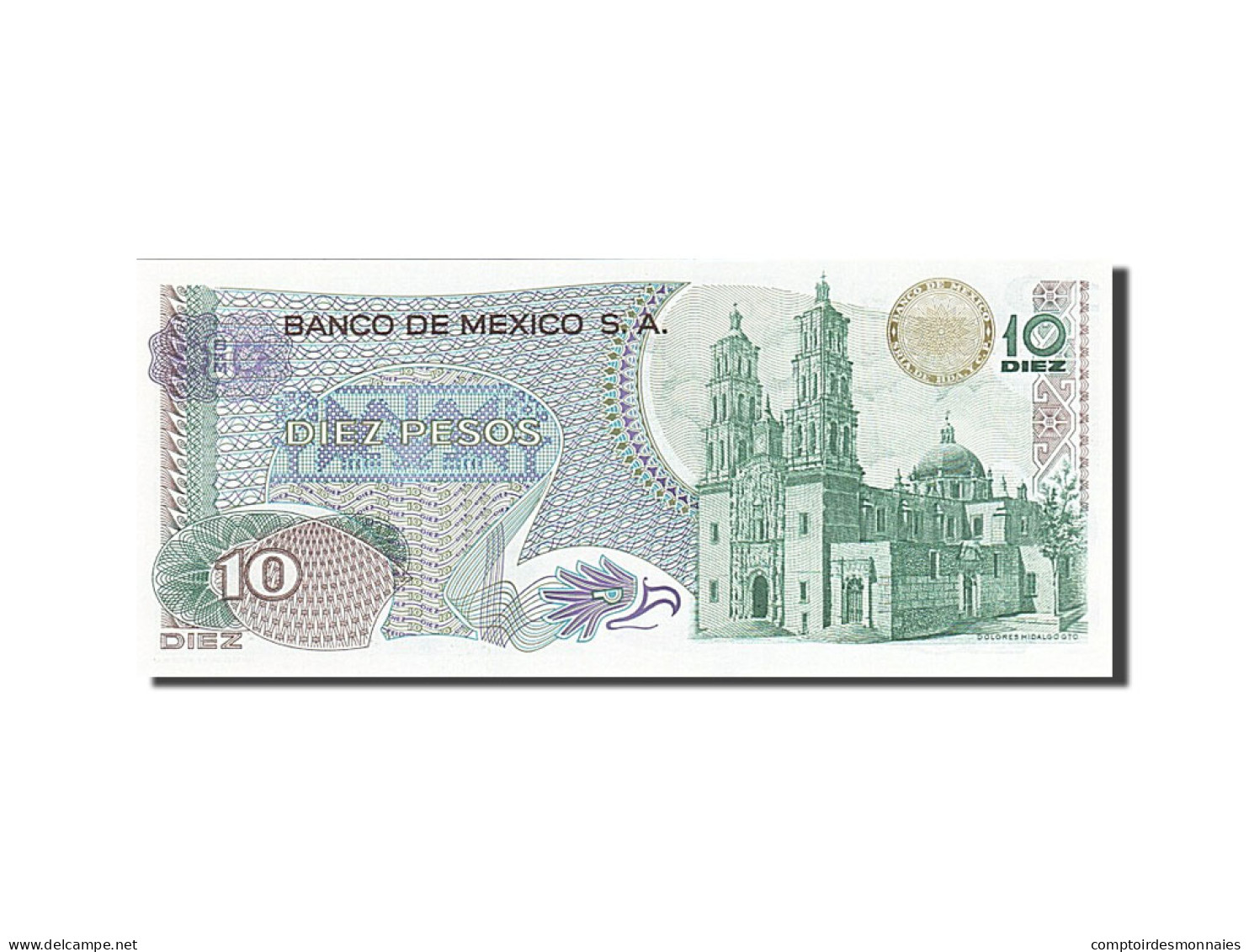 Billet, Mexique, 10 Pesos, 1977, 1977-02-18, SPL - Mexique