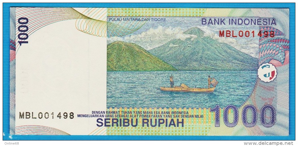 INDONESIA 1.000 Rupiah  2000 SERIE MBL001  Captain Pattimura  P# 141a  UNC - Indonesia